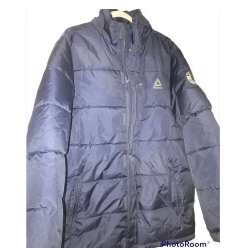 NWT Reebok Men’s Heavyweight Insulated Puffer Hoodless Coat Size Large - Picture 7 of 10
